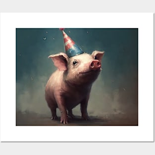 Party Pig Posters and Art